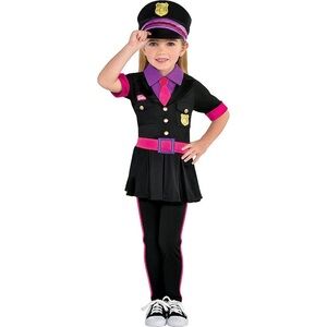 Girls Barbie Police Officer Costume